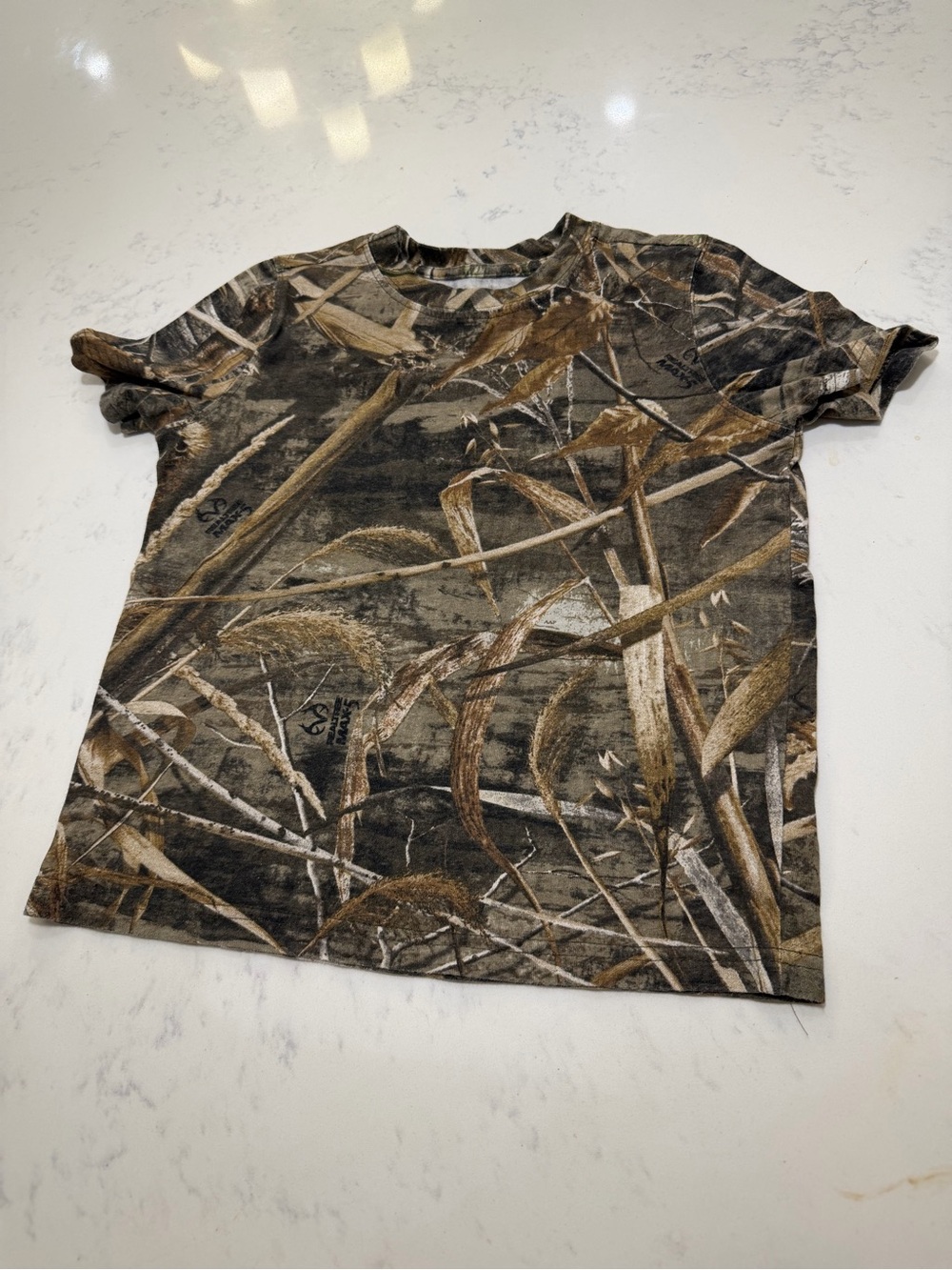 Magellan Outdoors Camo Short Sleeve Tee in Brown and Green - Picture 2 of 6